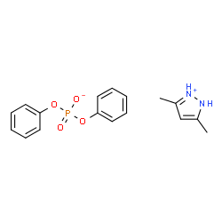 ChemSpider 2D Image | 3,5-Dimethyl-1H-pyrazol-2-ium diphenyl phosphate | C17H19N2O4P