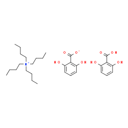 ChemSpider 2D Image | N,N,N-Tributyl-1-butanaminium 2,6-dihydroxybenzoate - 2,6-dihydroxybenzoic acid (1:1:1) | C30H47NO8