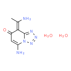 ChemSpider 2D Image | (8E)-5-Amino-8-(1-aminoethylidene)tetrazolo[1,5-a]pyridin-7(8H)-one dihydrate | C7H12N6O3