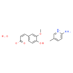 ChemSpider 2D Image | 2-Amino-5-methylpyridinium (2Z)-3-(4-hydroxy-3-methoxyphenyl)acrylate hydrate (1:1:1) | C16H20N2O5