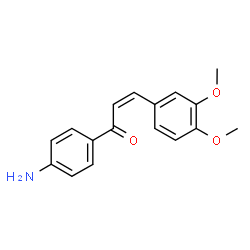 ChemSpider 2D Image | (2Z)-1-(4-Aminophenyl)-3-(3,4-dimethoxyphenyl)-2-propen-1-one | C17H17NO3