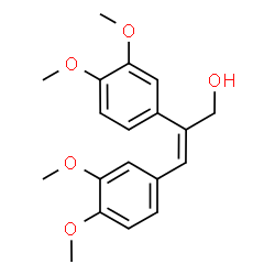 ChemSpider 2D Image | (2E)-2,3-Bis(3,4-dimethoxyphenyl)-2-propen-1-ol | C19H22O5
