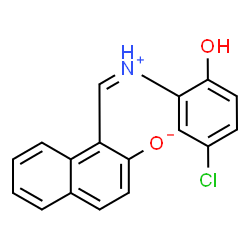 ChemSpider 2D Image | 1-{(Z)-[(5-Chloro-2-hydroxyphenyl)iminio]methyl}-2-naphthalenolate | C17H12ClNO2