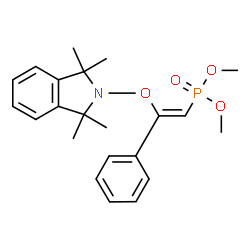 ChemSpider 2D Image | Dimethyl {(Z)-2-phenyl-2-[(1,1,3,3-tetramethyl-1,3-dihydro-2H-isoindol-2-yl)oxy]vinyl}phosphonate | C22H28NO4P