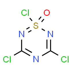 ChemSpider 2D Image | 1,3,5-Trichloro-1lambda~4~,2,4,6-thiatriazine 1-oxide | C2Cl3N3OS