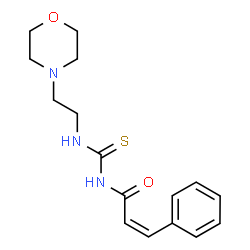 ChemSpider 2D Image | (2Z)-N-{[2-(4-Morpholinyl)ethyl]carbamothioyl}-3-phenylacrylamide | C16H21N3O2S
