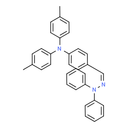 ChemSpider 2D Image | 4-[(Z)-(Diphenylhydrazono)methyl]-N,N-bis(4-methylphenyl)aniline | C33H29N3