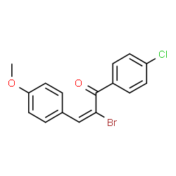 ChemSpider 2D Image | (2E)-2-Bromo-1-(4-chlorophenyl)-3-(4-methoxyphenyl)-2-propen-1-one | C16H12BrClO2