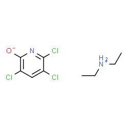 ChemSpider 2D Image | N-Ethylethanaminium 3,5,6-trichloro-2-pyridinolate | C9H13Cl3N2O