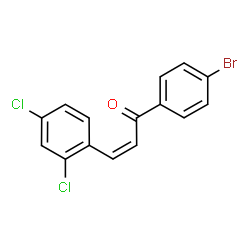 ChemSpider 2D Image | (2Z)-1-(4-Bromophenyl)-3-(2,4-dichlorophenyl)-2-propen-1-one | C15H9BrCl2O