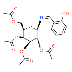 ChemSpider 2D Image | 2,3,4,6-Tetra-O-acetyl-N-(2-hydroxybenzylidene)-beta-D-galactopyranosylamine | C21H25NO10