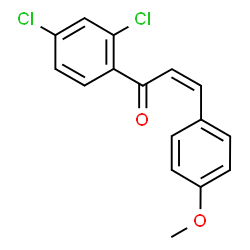 ChemSpider 2D Image | (2Z)-1-(2,4-Dichlorophenyl)-3-(4-methoxyphenyl)-2-propen-1-one | C16H12Cl2O2