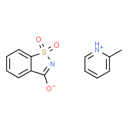 ChemSpider 2D Image | 2-Methylpyridinium 1,2-benzothiazol-3-olate 1,1-dioxide | C13H12N2O3S