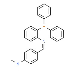ChemSpider 2D Image | 4-[(Z)-{[2-(Diphenylphosphino)phenyl]imino}methyl]-N,N-dimethylaniline | C27H25N2P