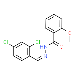 ChemSpider 2D Image | N'-[(Z)-(2,4-Dichlorophenyl)methylene]-2-methoxybenzohydrazide | C15H12Cl2N2O2