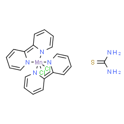 ChemSpider 2D Image | Dichloro{bis[2-(2(1H)-pyridinylidene-kappaN)-1,2-dihydropyridinato(2-)-kappaN]}manganese - thiourea (1:1) | C21H20Cl2MnN6S