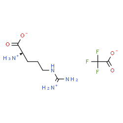 ChemSpider 2D Image | (2R)-2-Ammonio-5-{[ammonio(imino)methyl]amino}pentanoate trifluoroacetate | C8H15F3N4O4