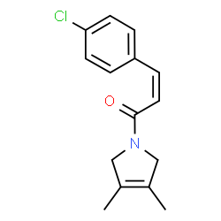 ChemSpider 2D Image | (2Z)-3-(4-Chlorophenyl)-1-(3,4-dimethyl-2,5-dihydro-1H-pyrrol-1-yl)-2-propen-1-one | C15H16ClNO