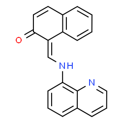 ChemSpider 2D Image | (1E)-1-[(8-Quinolinylamino)methylene]-2(1H)-naphthalenone | C20H14N2O