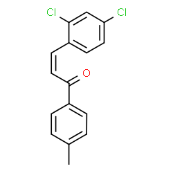 ChemSpider 2D Image | (2Z)-3-(2,4-Dichlorophenyl)-1-(4-methylphenyl)-2-propen-1-one | C16H12Cl2O