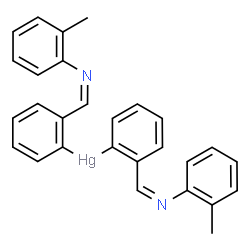 ChemSpider 2D Image | Bis(2-{(Z)-[(2-methylphenyl)imino]methyl}phenyl)mercury | C28H24HgN2