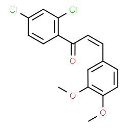 ChemSpider 2D Image | (2Z)-1-(2,4-Dichlorophenyl)-3-(3,4-dimethoxyphenyl)-2-propen-1-one | C17H14Cl2O3