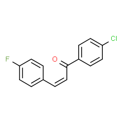 ChemSpider 2D Image | (2Z)-1-(4-Chlorophenyl)-3-(4-fluorophenyl)-2-propen-1-one | C15H10ClFO