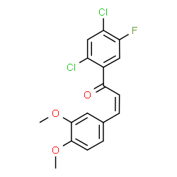 ChemSpider 2D Image | (2Z)-1-(2,4-Dichloro-5-fluorophenyl)-3-(3,4-dimethoxyphenyl)-2-propen-1-one | C17H13Cl2FO3