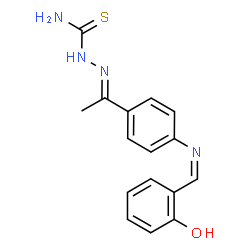 ChemSpider 2D Image | (2E)-2-(1-{4-[(Z)-(2-Hydroxybenzylidene)amino]phenyl}ethylidene)hydrazinecarbothioamide | C16H16N4OS