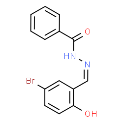 ChemSpider 2D Image | N'-[(Z)-(5-Bromo-2-hydroxyphenyl)methylene]benzohydrazide | C14H11BrN2O2