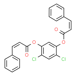 ChemSpider 2D Image | 4,6-Dichloro-1,3-phenylene (2Z,2'Z)bis(3-phenylacrylate) | C24H16Cl2O4