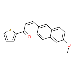ChemSpider 2D Image | (2Z)-3-(6-Methoxy-2-naphthyl)-1-(2-thienyl)-2-propen-1-one | C18H14O2S