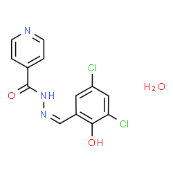 ChemSpider 2D Image | N'-[(Z)-(3,5-Dichloro-2-hydroxyphenyl)methylene]isonicotinohydrazide hydrate (1:1) | C13H11Cl2N3O3