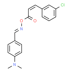 ChemSpider 2D Image | (2Z)-3-(3-Chlorophenyl)-1-({(E)-[4-(dimethylamino)benzylidene]amino}oxy)-2-propen-1-one | C18H17ClN2O2