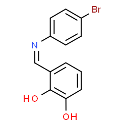 ChemSpider 2D Image | 3-{(Z)-[(4-Bromophenyl)imino]methyl}-1,2-benzenediol | C13H10BrNO2