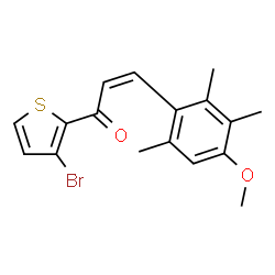 ChemSpider 2D Image | (2Z)-1-(3-Bromo-2-thienyl)-3-(4-methoxy-2,3,6-trimethylphenyl)-2-propen-1-one | C17H17BrO2S
