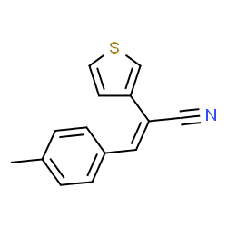ChemSpider 2D Image | (2E)-3-(4-Methylphenyl)-2-(3-thienyl)acrylonitrile | C14H11NS