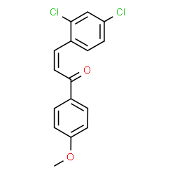 ChemSpider 2D Image | (2Z)-3-(2,4-Dichlorophenyl)-1-(4-methoxyphenyl)-2-propen-1-one | C16H12Cl2O2