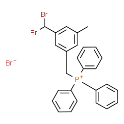 ChemSpider 2D Image | [3-(Dibromomethyl)-5-methylbenzyl](triphenyl)phosphonium bromide | C27H24Br3P