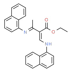 ChemSpider 2D Image | Ethyl (2Z,3E)-2-[(1-naphthylamino)methylene]-3-(1-naphthylimino)butanoate | C27H24N2O2