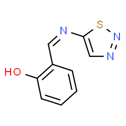 ChemSpider 2D Image | 2-[(Z)-(1,2,3-Thiadiazol-5-ylimino)methyl]phenol | C9H7N3OS