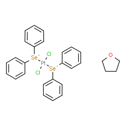 ChemSpider 2D Image | dichloro-bis(diphenyl-$l^{3}-selanyl)platinum;tetrahydrofuran | C28H28Cl2OPtSe2