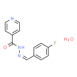 ChemSpider 2D Image | N'-[(Z)-(4-Fluorophenyl)methylene]isonicotinohydrazide hydrate (1:1) | C13H12FN3O2