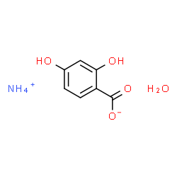 ChemSpider 2D Image | Ammonium 2,4-dihydroxybenzoate hydrate (1:1:1) | C7H11NO5
