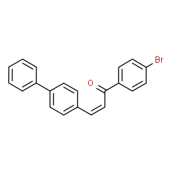 ChemSpider 2D Image | (2Z)-3-(4-Biphenylyl)-1-(4-bromophenyl)-2-propen-1-one | C21H15BrO