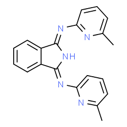 ChemSpider 2D Image | (1Z)-N-(6-Methyl-2-pyridinyl)-1-[(6-methyl-2-pyridinyl)imino]-1H-isoindol-3-amine | C20H17N5