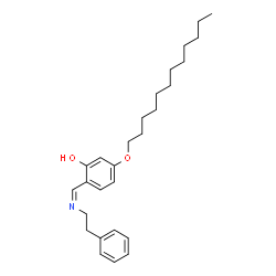 ChemSpider 2D Image | 5-(Dodecyloxy)-2-{(Z)-[(2-phenylethyl)imino]methyl}phenol | C27H39NO2