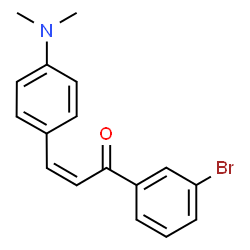 ChemSpider 2D Image | (2Z)-1-(3-Bromophenyl)-3-[4-(dimethylamino)phenyl]-2-propen-1-one | C17H16BrNO
