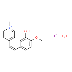 ChemSpider 2D Image | 4-[(Z)-2-(3-Hydroxy-4-methoxyphenyl)vinyl]-1-methylpyridinium iodide hydrate (1:1:1) | C15H18INO3