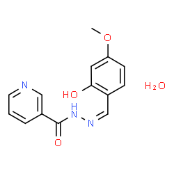ChemSpider 2D Image | N'-[(Z)-(2-Hydroxy-4-methoxyphenyl)methylene]nicotinohydrazide hydrate (1:1) | C14H15N3O4